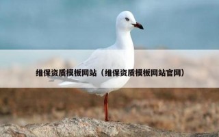 维保资质模板网站（维保资质模板网站官网）