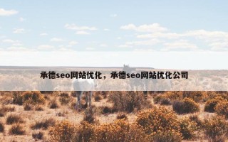 承德seo网站优化，承德seo网站优化公司