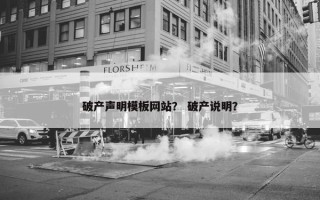 破产声明模板网站？ 破产说明？