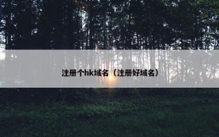注册个hk域名（注册好域名）