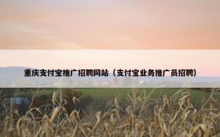 重庆支付宝推广招聘网站（支付宝业务推广员招聘）