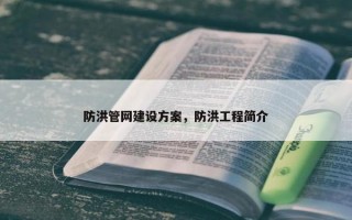 防洪管网建设方案，防洪工程简介
