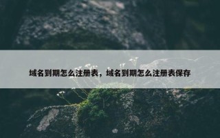 域名到期怎么注册表，域名到期怎么注册表保存