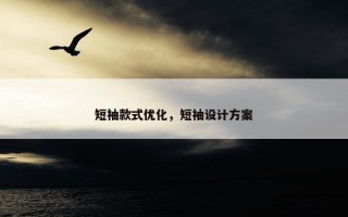 短袖款式优化，短袖设计方案