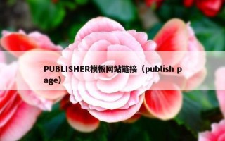 PUBLISHER模板网站链接（publish page）