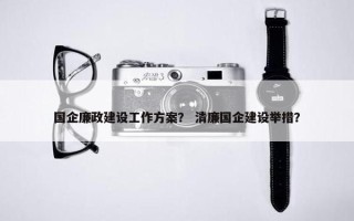 国企廉政建设工作方案？ 清廉国企建设举措？