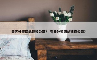 墨区外贸网站建设公司？ 专业外贸网站建设公司？