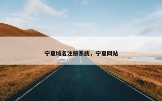 宁夏域名注册系统，宁夏网站