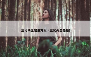 三化两全建设方案（三化两全是指）