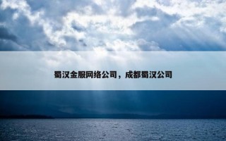 蜀汉金服网络公司，成都蜀汉公司