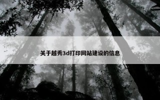 关于越秀3d打印网站建设的信息
