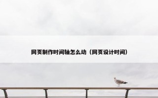 网页制作时间轴怎么动（网页设计时间）