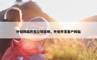 外贸网站开发公司昆明，外贸开发客户网站