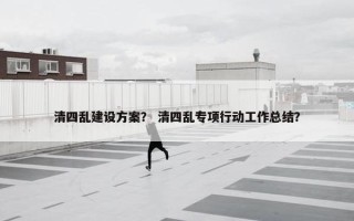 清四乱建设方案？ 清四乱专项行动工作总结？