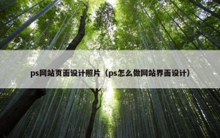 ps网站页面设计照片（ps怎么做网站界面设计）