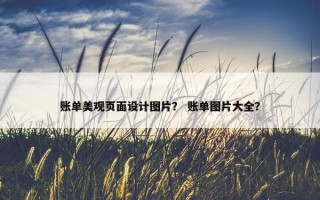 账单美观页面设计图片？ 账单图片大全？