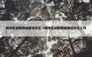 城中区创新网站建设优化（城中区创新网站建设优化工作）