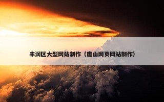 丰润区大型网站制作（唐山网页网站制作）