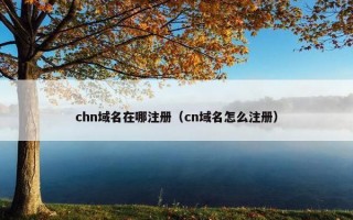 chn域名在哪注册（cn域名怎么注册）