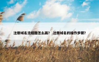 注册域名流程图怎么画？ 注册域名的操作步骤？