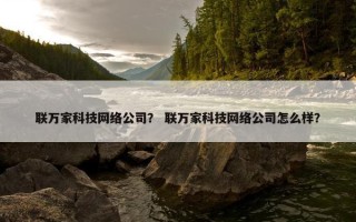 联万家科技网络公司？ 联万家科技网络公司怎么样？
