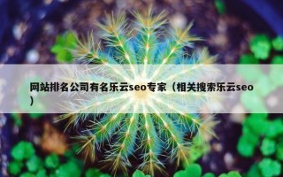 网站排名公司有名乐云seo专家（相关搜索乐云seo）
