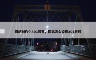 网站制作中301设置，网站怎么设置301跳转