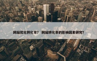 网站优化转化率？ 网站转化率的影响因素研究？