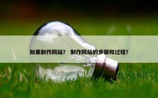 如果制作网站？ 制作网站的步骤和过程？