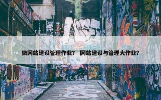 微网站建设管理作业？ 网站建设与管理大作业？