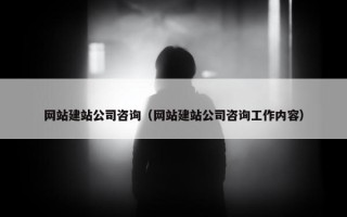 网站建站公司咨询（网站建站公司咨询工作内容）