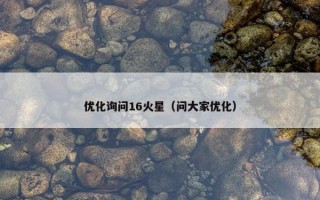 优化询问16火星（问大家优化）