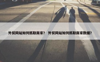 外贸网站如何抓取商家？ 外贸网站如何抓取商家数据？