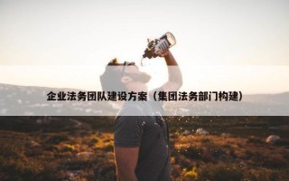 企业法务团队建设方案（集团法务部门构建）