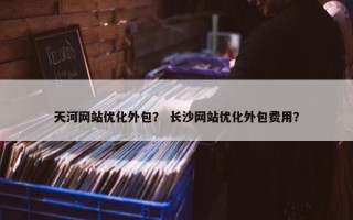 天河网站优化外包？ 长沙网站优化外包费用？