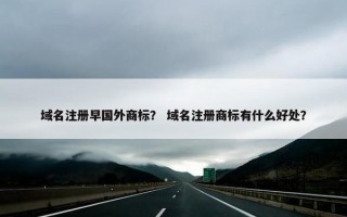 域名注册早国外商标？ 域名注册商标有什么好处？
