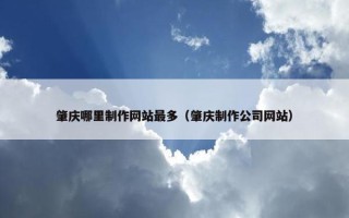 肇庆哪里制作网站最多（肇庆制作公司网站）