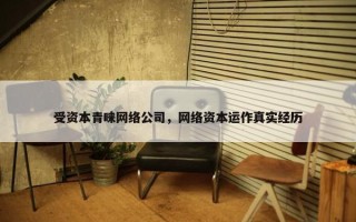 受资本青睐网络公司，网络资本运作真实经历