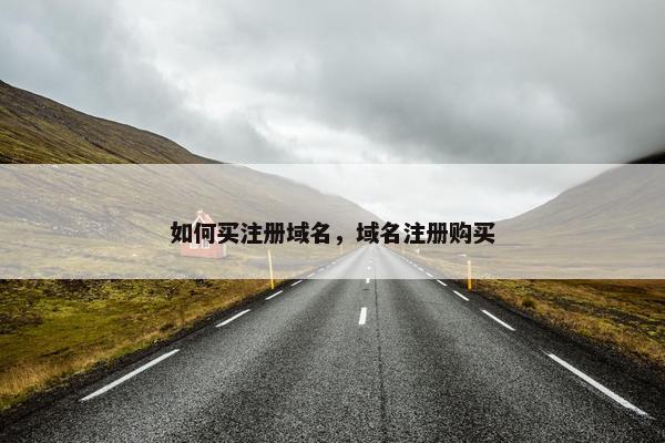 如何买注册域名，域名注册购买-第1张图片-冷动云