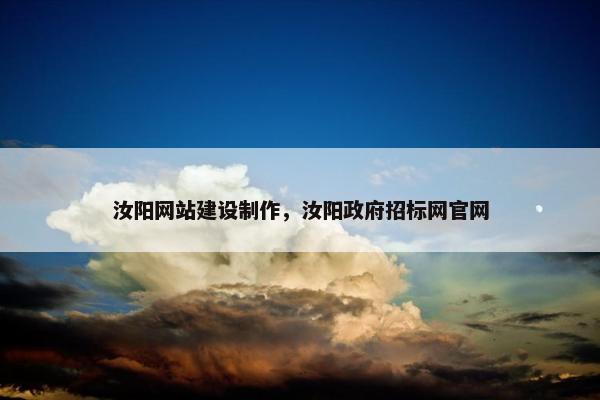 汝阳网站建设制作，汝阳政府招标网官网-第1张图片-冷动云
