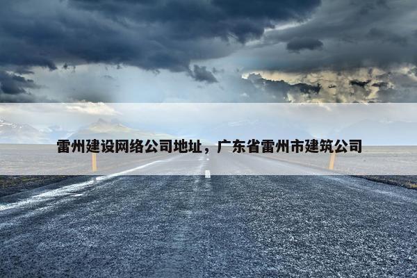 雷州建设网络公司地址，广东省雷州市建筑公司-第1张图片-冷动云