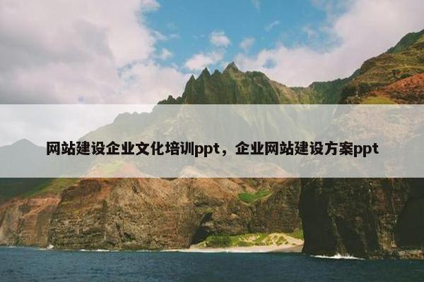 网站建设企业文化培训ppt，企业网站建设方案ppt-第1张图片-冷动云