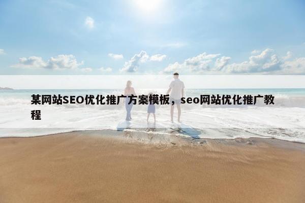 某网站SEO优化推广方案模板，seo网站优化推广教程-第1张图片-冷动云