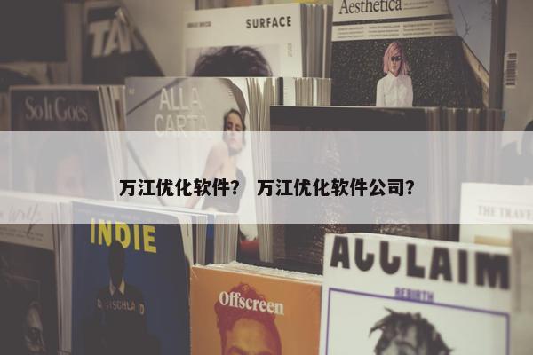 万江优化软件？ 万江优化软件公司？-第1张图片-冷动云