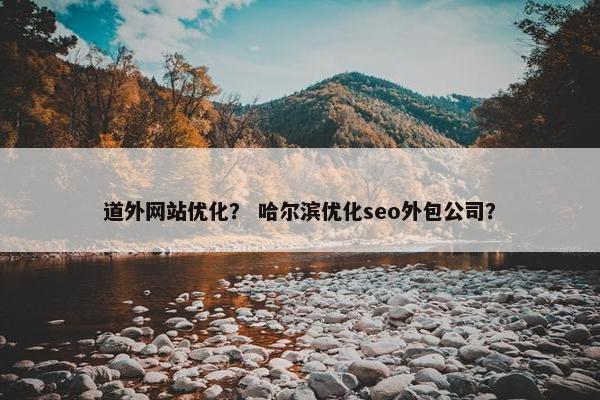 道外网站优化？ 哈尔滨优化seo外包公司？-第1张图片-冷动云