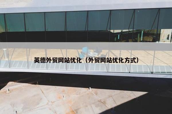 英德外贸网站优化（外贸网站优化方式）-第1张图片-冷动云