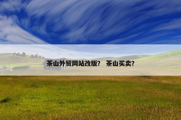 茶山外贸网站改版？ 茶山买卖？-第1张图片-冷动云