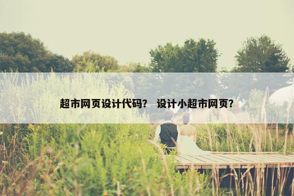 超市网页设计代码？ 设计小超市网页？-第1张图片-冷动云