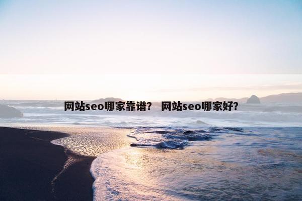 网站seo哪家靠谱？ 网站seo哪家好？-第1张图片-冷动云
