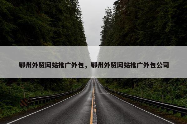鄂州外贸网站推广外包，鄂州外贸网站推广外包公司-第1张图片-冷动云